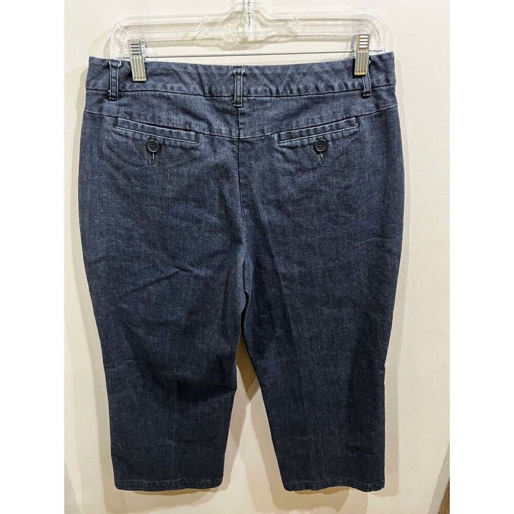 Talbots Capri Jeans Women's Size 10 Dark Wash Stretch Denim Casual Cottagecore - Picture 2 of 8